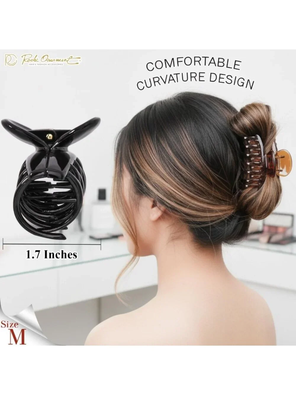 6 Pcs Double Claw Hair Clips for Women | No Slip Grip, Perfect for Fine Hair